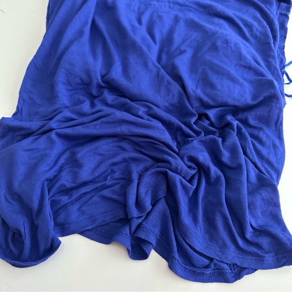 Pink Rose Maxi Dress, Royal Blue, Size Medium - Picture 10 of 10